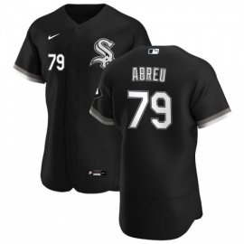Chicago White Sox #79 Jose Abreu Mens Nike Black Alternate 2020 Authentic Player MLB Jersey