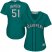 Seattle Mariners #51 Randy Johnson Green Alternate Womens Stitched MLB Jersey