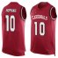 Nike Arizona Cardinals #10 DeAndre Hopkins Red Team Color Mens Stitched NFL Limited Tank Top Jersey