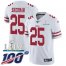 Nike San Francisco 49ers #25 Richard Sherman White Super Bowl LIV 2020 Mens Stitched NFL 100th Season Vapor Limited Jersey