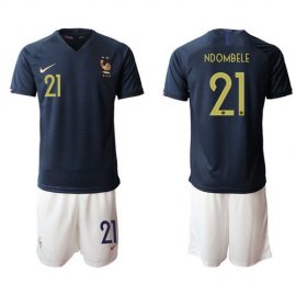 France #21 Ndombele Home Soccer Country Jersey