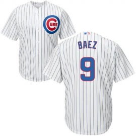Chicago Cubs #9 Javier Baez White Home Stitched Youth MLB Jersey