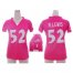 Nike Baltimore Ravens #52 Ray Lewis Pink Draft Him Name & Number Top Womens Stitched NFL Elite Jersey