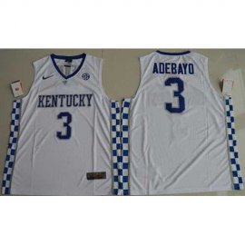 Kentucky Wildcats #3 Edrice Adebayo White Basketball Elite Stitched NCAA Jersey