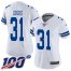 Nike Dallas Cowboys #31 Trevon Diggs White Womens Stitched NFL 100th Season Vapor Untouchable Limited Jersey
