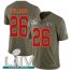 Nike Kansas City Chiefs #26 Damien Williams Olive Super Bowl LIV 2020 Mens Stitched NFL Limited 2017 Salute To Service Jersey