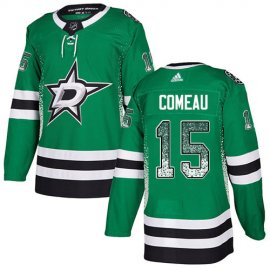 Adidas Dallas Stars #15 Blake Comeau Green Home Authentic Drift Fashion Stitched NHL Jersey