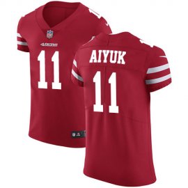 Nike San Francisco 49ers #11 Brandon Aiyuk Red Team Color Mens Stitched NFL Vapor Untouchable Elite Jersey