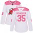 Adidas New Jersey Devils #35 Cory Schneider White/Pink Authentic Fashion Womens Stitched NHL Jersey