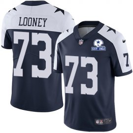 Nike Dallas Cowboys #73 Joe Looney Navy Blue Thanksgiving Mens Stitched With Established In 1960 Patch NFL Vapor Untouchable Limited Throwback Jersey