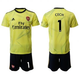 Arsenal #1 Cech Yellow Soccer Club Jersey
