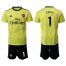 Arsenal #1 Cech Yellow Soccer Club Jersey