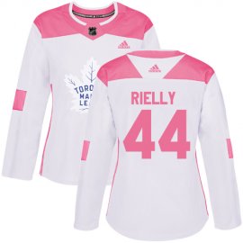 Adidas Toronto Maple Leafs #44 Morgan Rielly White/Pink Authentic Fashion Womens Stitched NHL Jersey