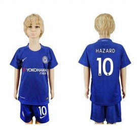 Chelsea #10 Hazard Blue Home Kid Soccer Club Jersey