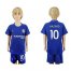 Chelsea #10 Hazard Blue Home Kid Soccer Club Jersey