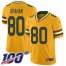 Nike Green Bay Packers #80 Jimmy Graham Gold Mens Stitched NFL Limited Inverted Legend 100th Season Jersey