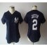 New York Yankees #2 Derek Jeter Navy Blue Womens Fashion Stitched MLB Jersey