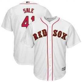 Boston Red Sox #41 Chris Sale White 2019 Gold Program Cool Base Stitched Youth MLB Jersey