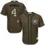 Houston Astros #4 George Springer Green Salute to Service Stitched Youth MLB Jersey