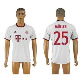 Bayern Munchen #25 Muller White Soccer Club Jersey