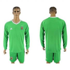 Argentina Blank Green Long Sleeves Goalkeeper Soccer Country Jersey