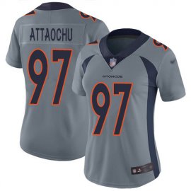 Nike Denver Broncos #97 Jeremiah Attaochu Gray Womens Stitched NFL Limited Inverted Legend Jersey