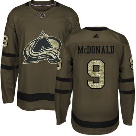 Adidas Colorado Avalanche #9 Lanny McDonald Green Salute to Service Stitched NHL Jersey