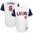 Team USA #6 Marcus Stroman White 2017 World MLB Classic Authentic Stitched Youth MLB Jersey