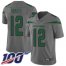 Nike New York Jets #12 Joe Namath Gray Mens Stitched NFL Limited Inverted Legend 100th Season Jersey