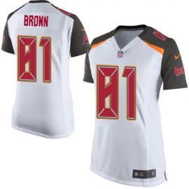 Nike Tampa Bay Buccaneers #81 Antonio Brown White Womens Stitched NFL New Elite Jersey