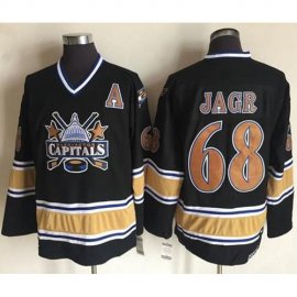 Washington Capitals #68 Jaromir Jagr Black CCM Throwback Stitched NHL Jersey