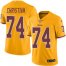 Nike Washington Football Team #74 Geron Christian Gold Mens Stitched NFL Limited Rush Jersey