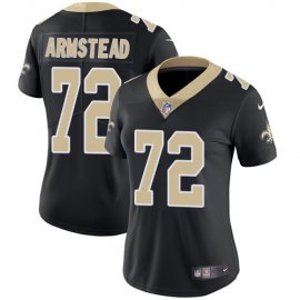 Nike New Orleans Saints #72 Terron Armstead Black Team Color Womens Stitched NFL Vapor Untouchable Limited Jersey