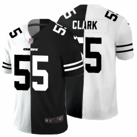 Kansas City Chiefs #55 Frank Clark Mens Black V White Peace Split Nike Vapor Untouchable Limited NFL Jersey