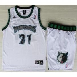 Minnesota Timberwolves 21 Kevin Garnett White Hardwood Classics Revolution 30 NBA Jersey Short Suits Cheap