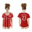 Womens Bayern Munchen #23 Vidal Home Soccer Club Jersey