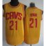 Cleveland Cavaliers 21 Andrew Bynum Yellow Revolution 30 NBA Jerseys Cheap