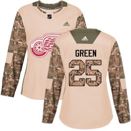 Adidas Detroit Red Wings #25 Mike Green Camo Authentic 2017 Veterans Day Womens Stitched NHL Jersey