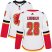 Adidas Calgary Flames #28 Elias Lindholm White Road Authentic Womens Stitched NHL Jersey