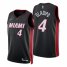 Nike Miami Heat #4 Victor Oladipo Black Mens 2021-22 NBA 75th Anniversary Diamond Swingman Jersey – Icon Edition Mens