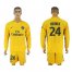 Paris Saint-Germain #24 Nkunku Away Long Sleeves Soccer Club Jersey