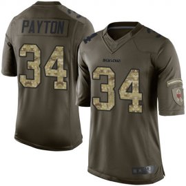 Nike Chicago Bears #34 Walter Payton Green Mens Stitched NFL Limited 2015 Salute to Service Jersey