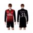 AC Milan #31 Antonelli Home Long Sleeves Soccer Club Jersey