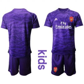Arsenal Blank Purple Goalkeeper Kid Soccer Club Jersey