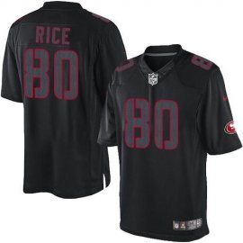 Nike San Francisco 49ers #80 Jerry Rice Black Mens Stitched NFL Impact Limited Jersey