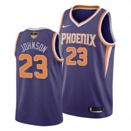 Nike Phoenix Suns #23 Cameron Johnson Mens 2021 NBA Finals Bound Swingman Icon Edition Jersey Purple Mens