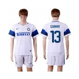 Inter Milan #13 Guarin White Away Soccer Club Jersey