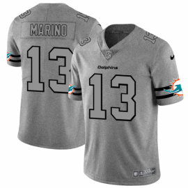Miami Dolphins #13 Dan Marino Mens Nike Gray Gridiron II Vapor Untouchable Limited NFL Jersey