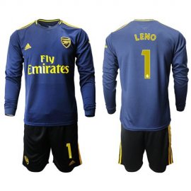 Arsenal #1 Leno Blue Long Sleeves Soccer Club Jersey