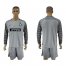 Inter Milan Blank Grey Goalkeeper Long Sleeves Soccer Club Jersey